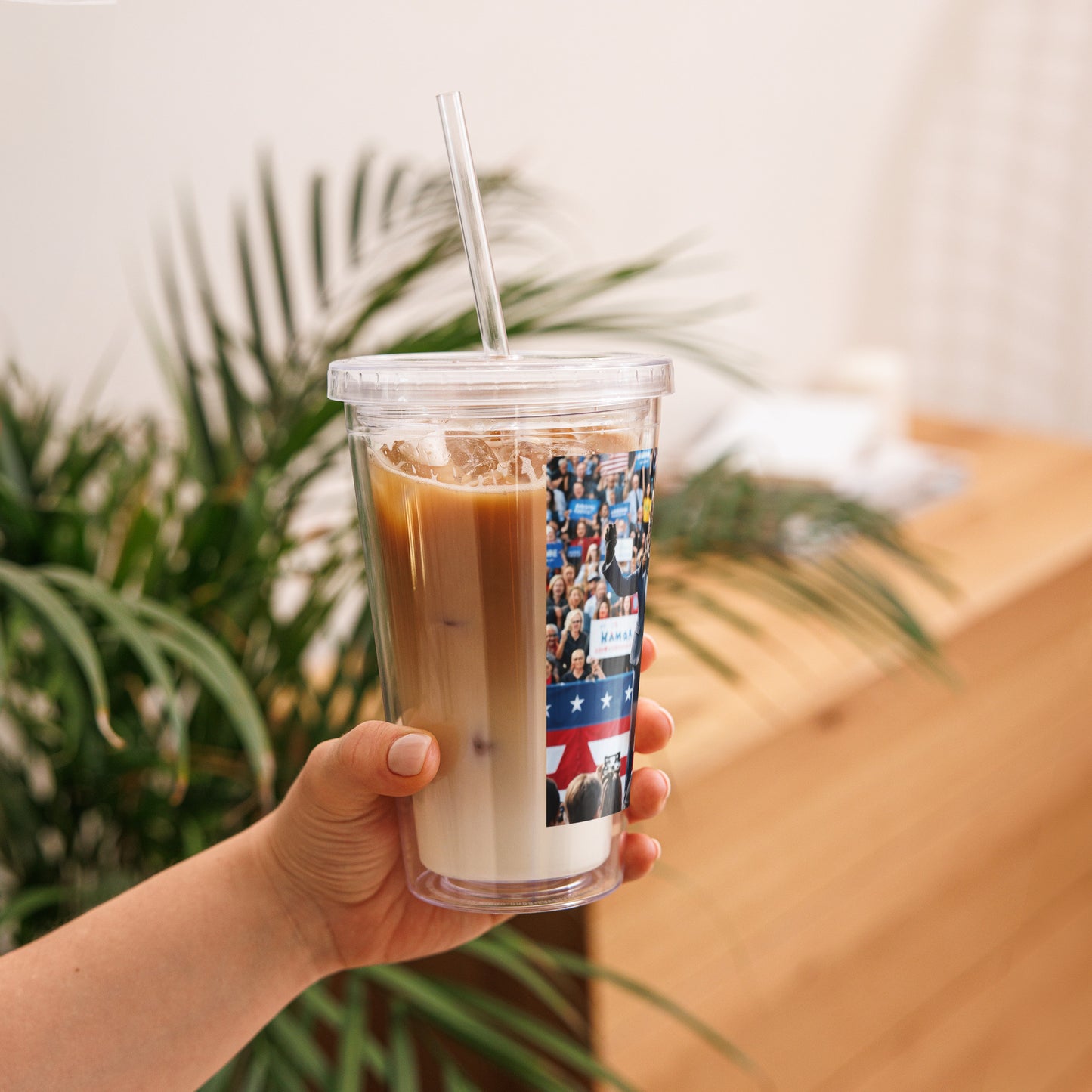 HAIRS CLAWZ Clear plastic tumbler