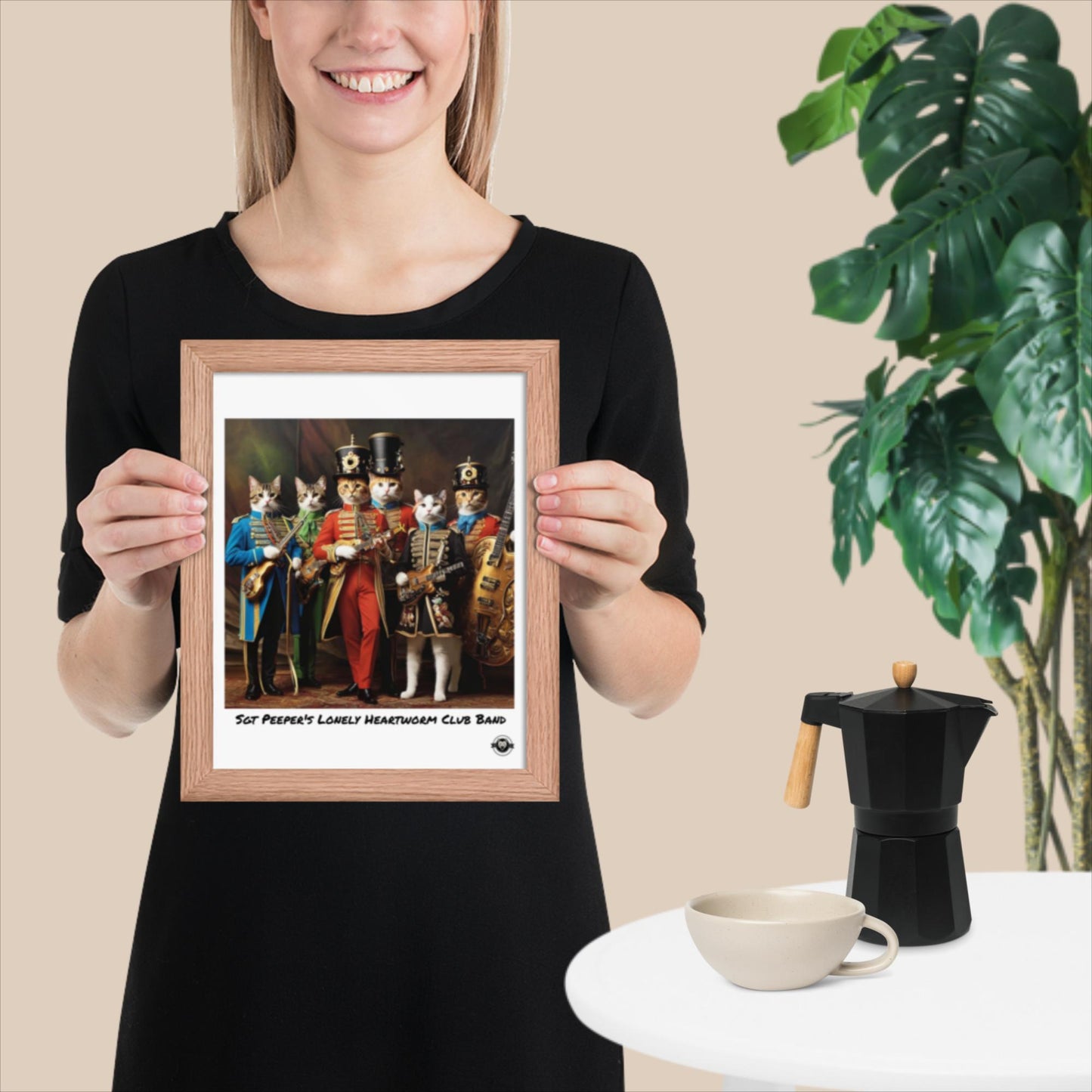 Sgt Peeper's Lonely Heartworm Club Band Framed poster