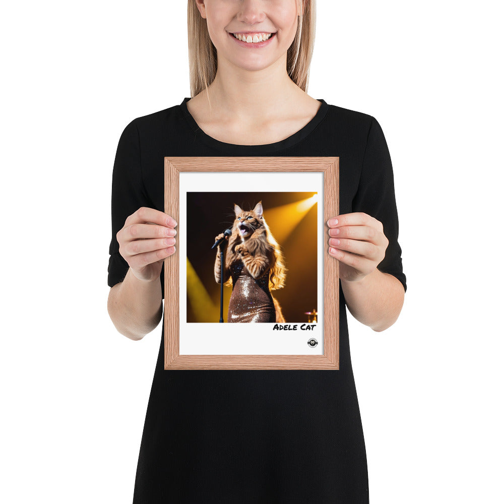 Adele Cat Framed poster