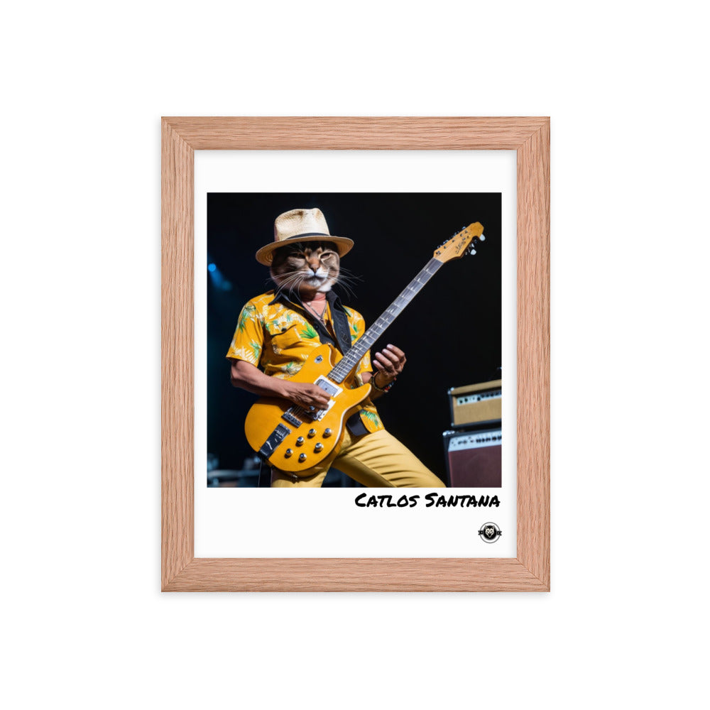 Catlos Santana Framed poster