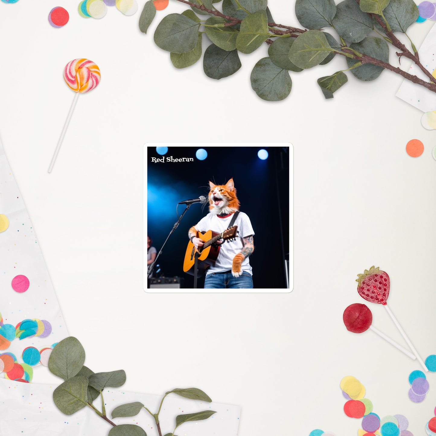 Red Sheeran Bubble-free stickers