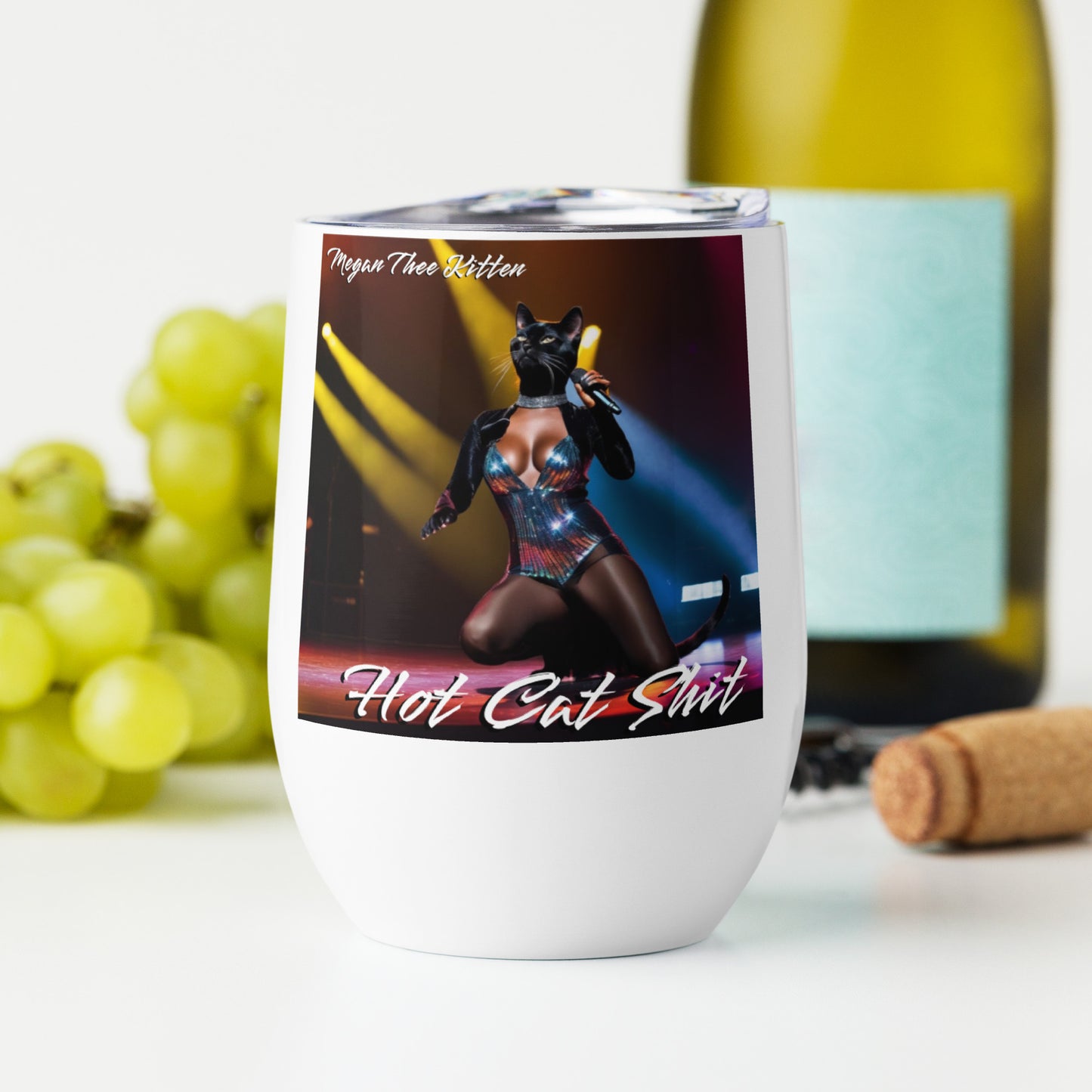 Megan Thee Kitten Wine tumbler
