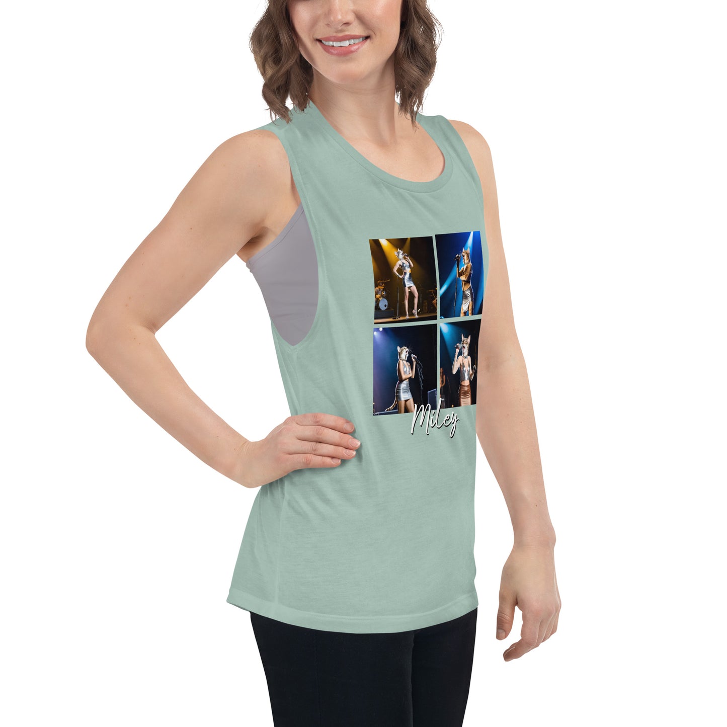 Miley Cat Ladies’ Muscle Tank